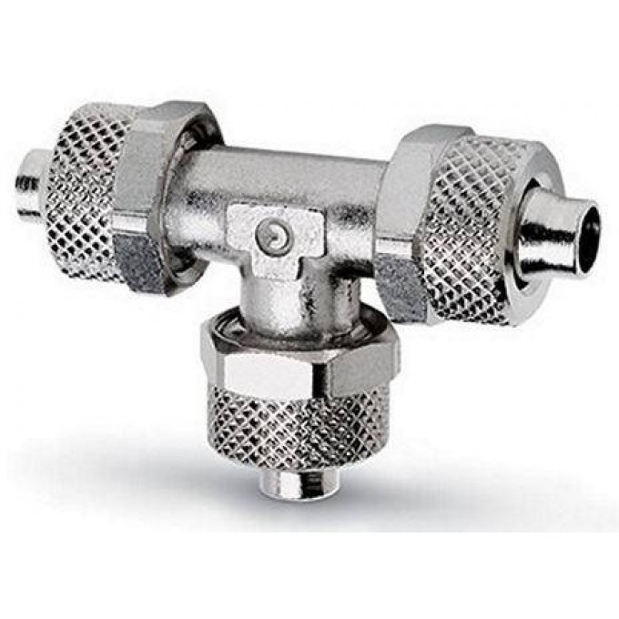 Фитинг тройник с накидными гайками CAMOZZI 1540 10/8 136106