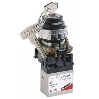 Минираспределитель пневматический CAMOZZI с ручным управлением, панельный монтаж 136601