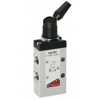 Пневмораспределитель ручной 3/2 бистабильный Camozzi 136628