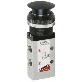 Пневмораспределитель CAMOZZI 3/2 моностабильный с ручным управлением 136633