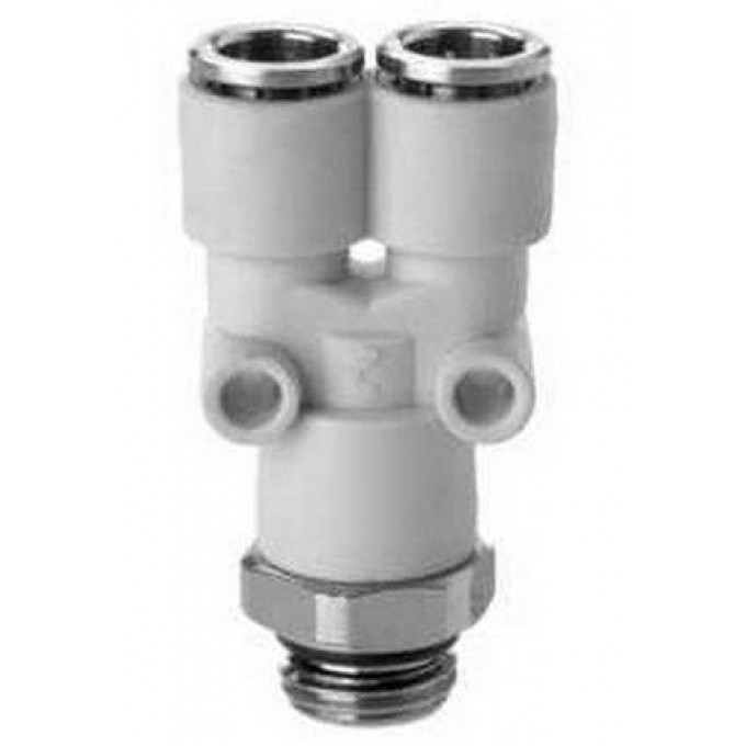 Тройник поворотный Y-образный CAMOZZI 7562 MATEPIAL-CAHGI"":""LATYH-POKPYITAYA-HIKELEM"" MATEPIAL-CAHGI