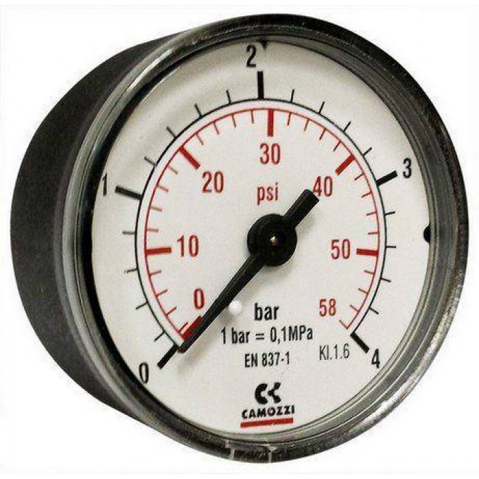 Манометр осевой CAMOZZI M043-P04 PPEDEL-SHKALYI"":""0-...-4-BAP"" PPEDEL-SHKALYI