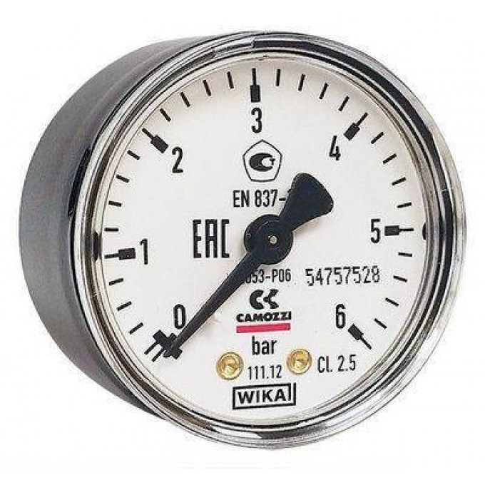 Манометр CAMOZZI M053-P06 PPEDEL-SHKALYI"":""0-...-6-BAP"" PPEDEL-SHKALYI