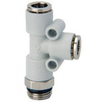 Тройник цанговый поворотный CAMOZZI 7442/4 PPICOEDIHEHIE-2"":""CAHGOBYIE-ZAJIMYI-POD-TPYBKY-Ø-6-MM""