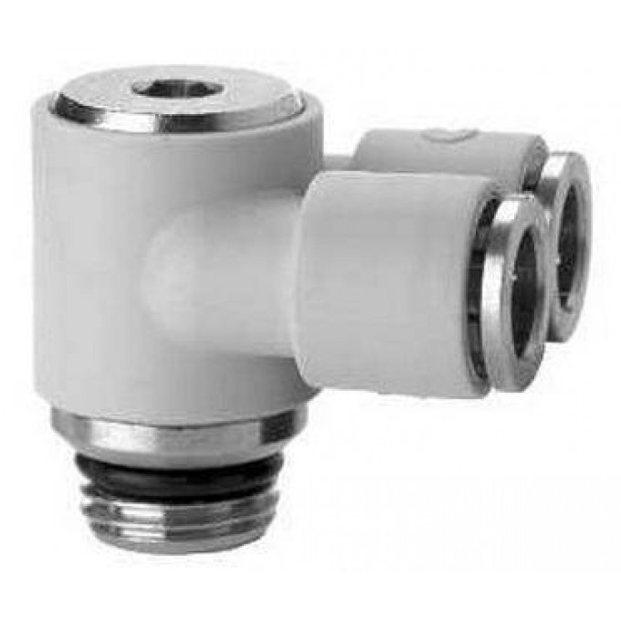 Фитинг цанговый угловой поворотный CAMOZZI 7652/8 PPICOEDIHEHIE-2"":""CAHGOBYII-ZAJIM-POD-TPYBKY-Ø-6-MM"" PPICOEDIHEHIE-2