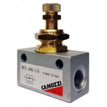 Пневмодроссель с обратным клапаном CAMOZZI RFU/4 YCLOBHYII-PPOXOD"":""6-MM""